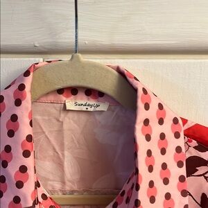 Pink Polka Dot Dress size medium